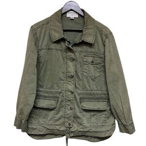 Marrakech Olive Green Utility Field Jacket Women's Size Large Petite